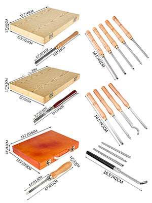 Wood Turning Chisel Set for Lathe Carving and Carpentry-12 PCS / GERMANY