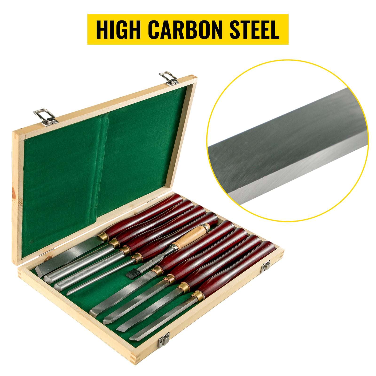 Wood Turning Chisel Set for Lathe Carving and Carpentry-12 PCS / GERMANY