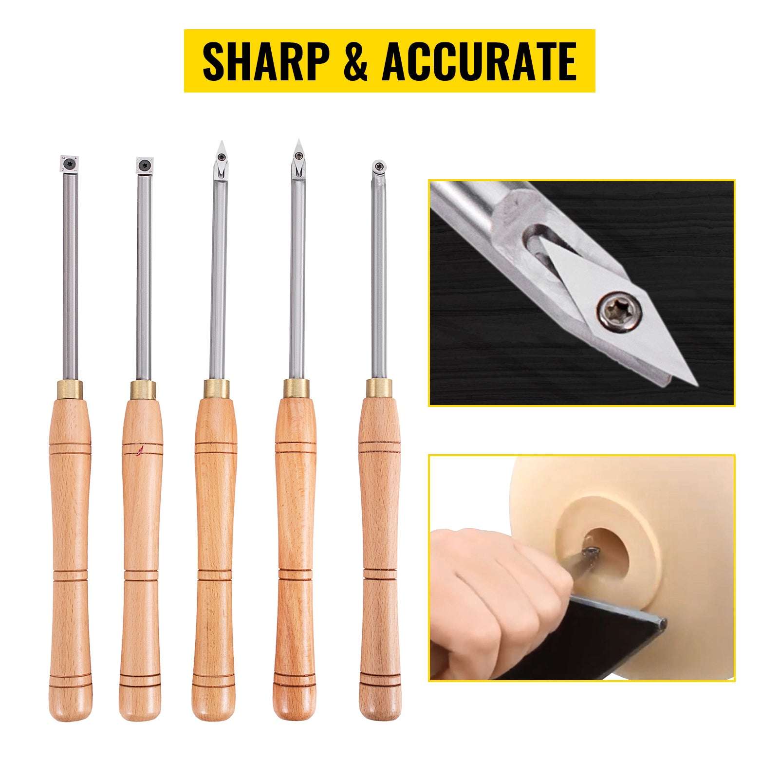 Wood Turning Chisel Set for Lathe Carving and Carpentry-12 PCS / GERMANY