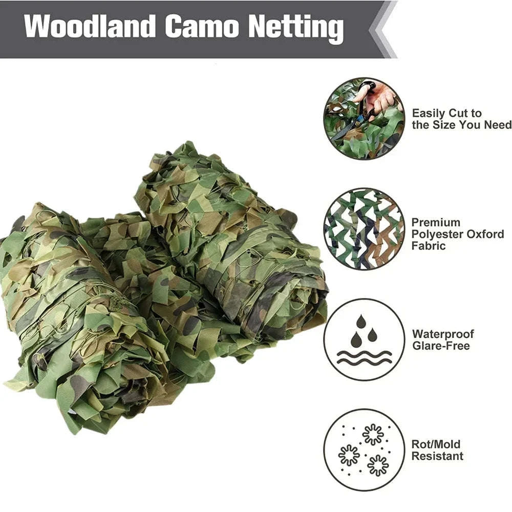 Woodland Camouflage Netting-Dry Grass / 5M x 1.5M