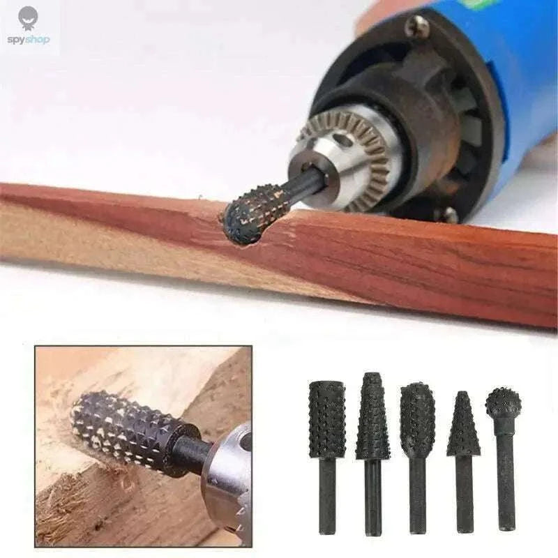 Woodworking Drill Bit Set – 5‑Piece 1/4'' High-Precision Titanium Bits-Default Title