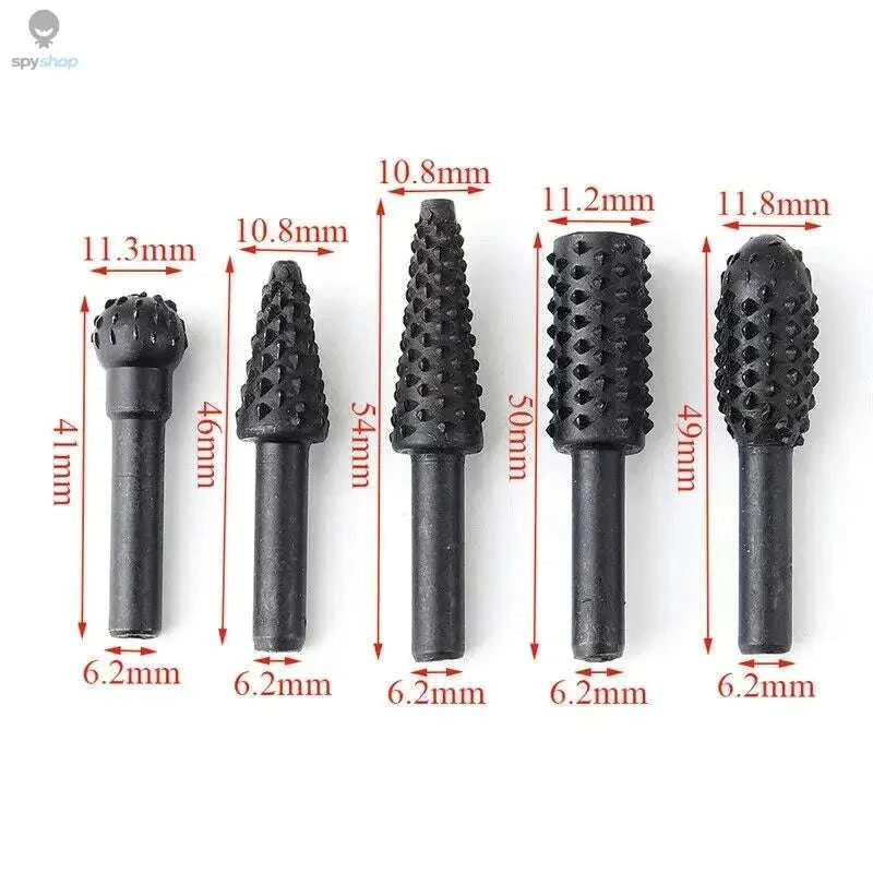 Woodworking Drill Bit Set – 5‑Piece 1/4'' High-Precision Titanium Bits-