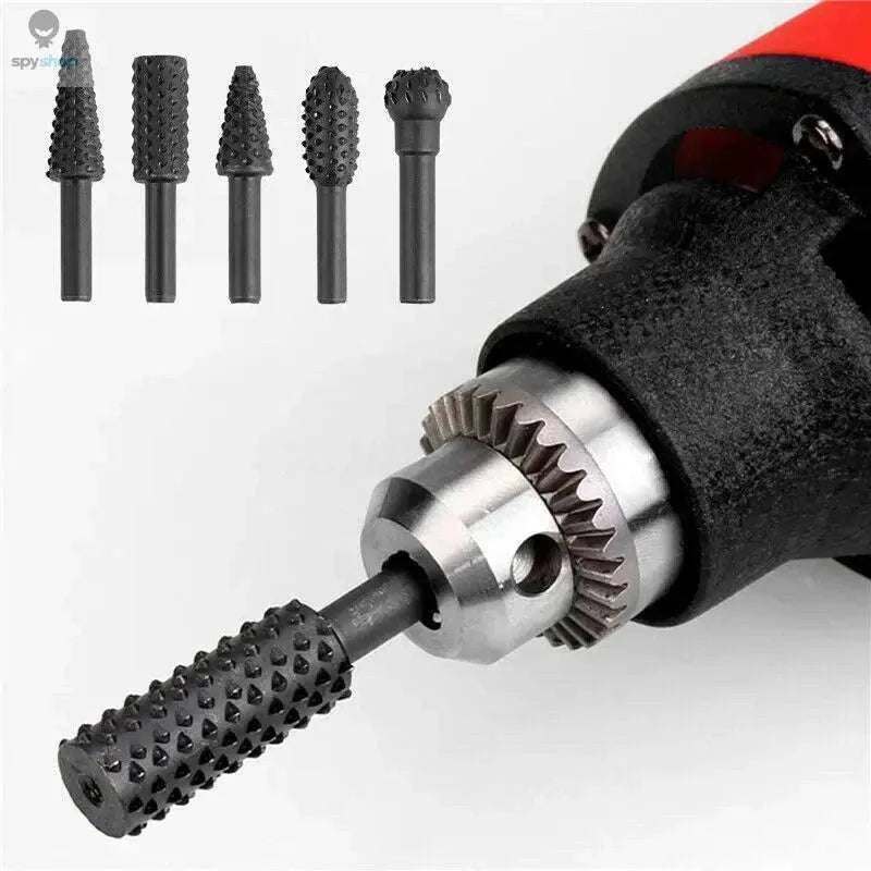 Woodworking Drill Bit Set – 5‑Piece 1/4'' High-Precision Titanium Bits-