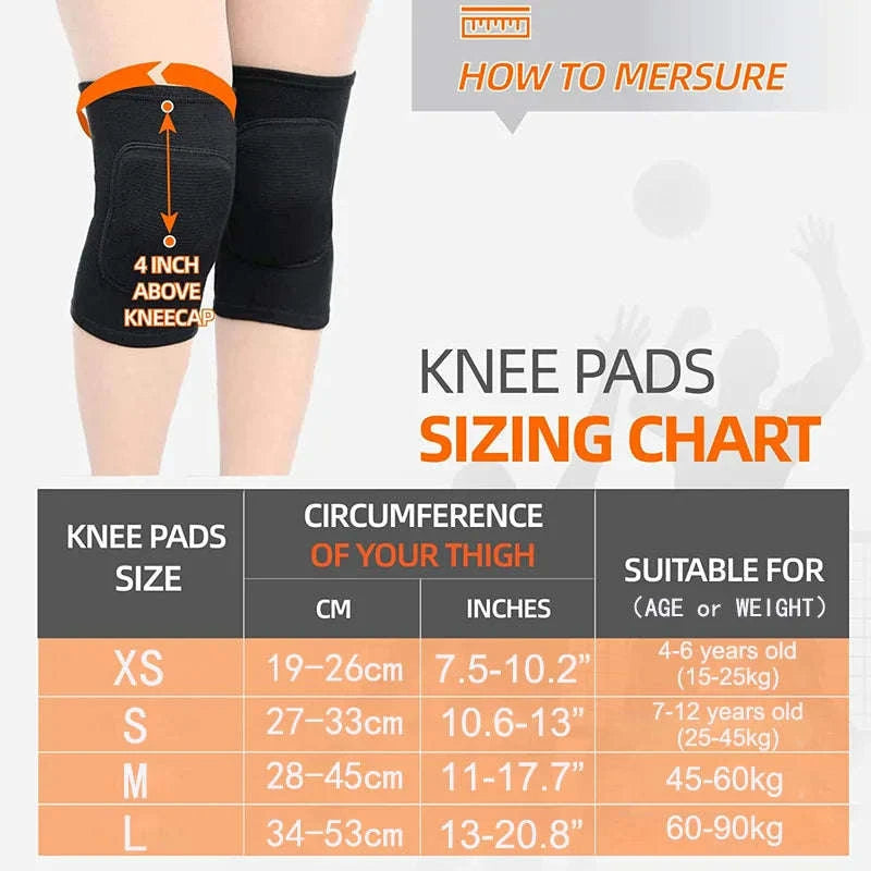 WorthWhile EVA Knee Pads for Volleyball, Yoga & Fitness-S / Black