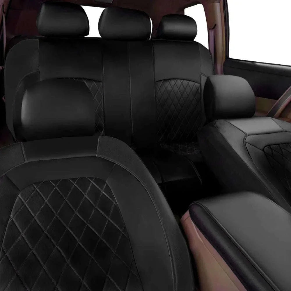 Wrapped Full Surround Car Seat Cover-1 pc black rear