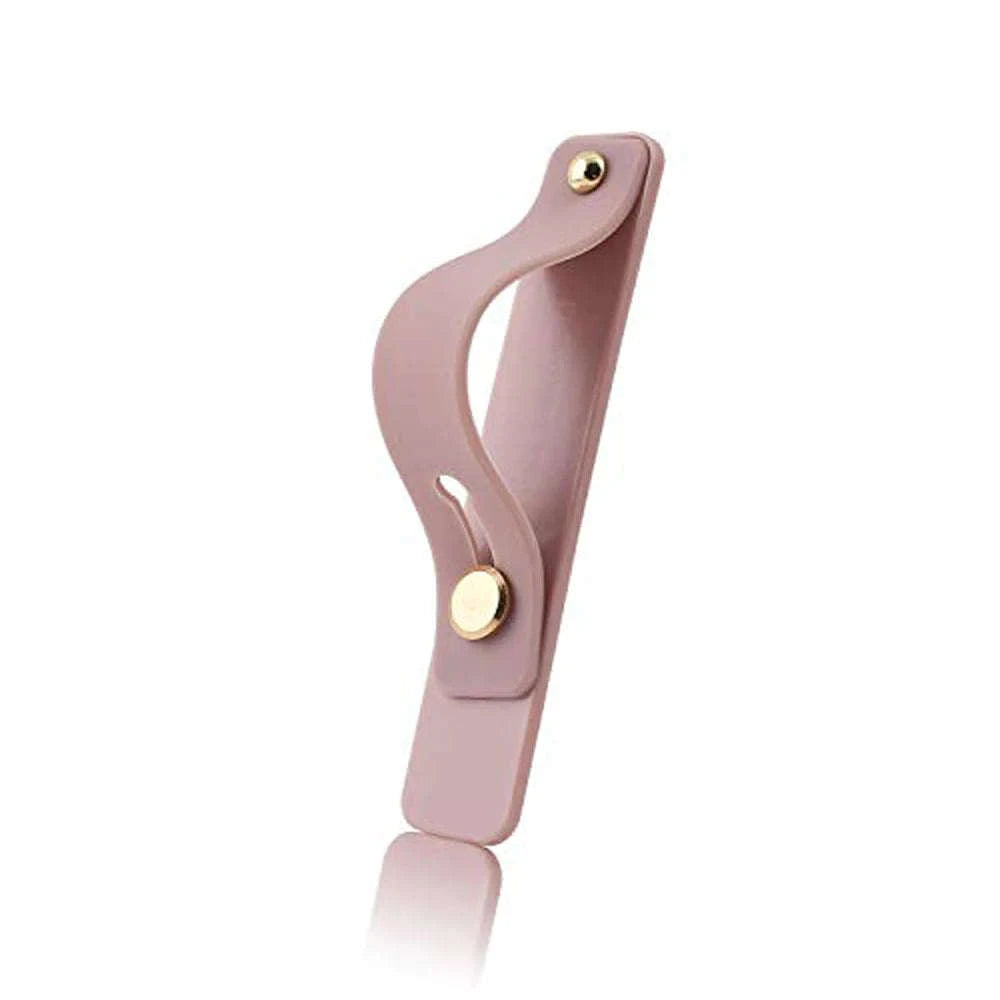 Wrist Band Finger Grip Mobile Phone Holder Stand-Pink