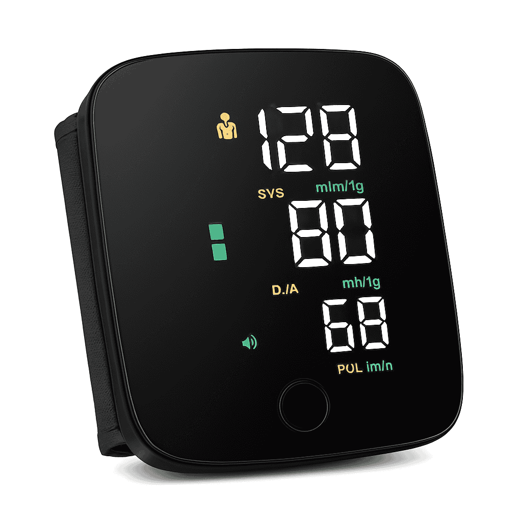 Wrist Blood Pressure Monitor with LED Display and Voice Prompt-Russian Voice