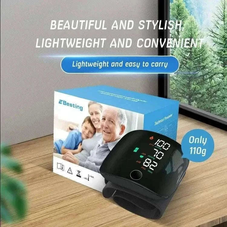 Wrist Blood Pressure Monitor with LED Display and Voice Prompt-Russian Voice