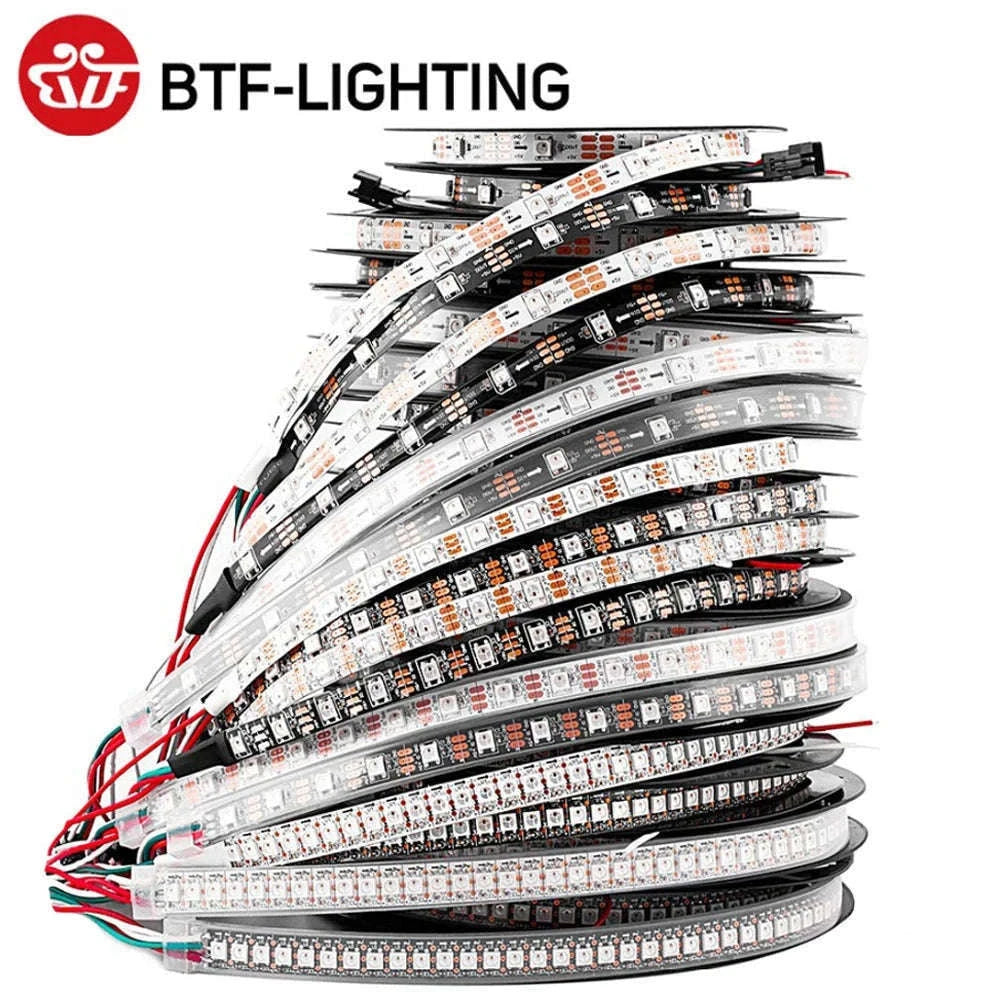 WS2812B Individually Addressable RGB LED Strip Light-WS2812BECO Black PCB / 2m 100 IP30 / China Mainland