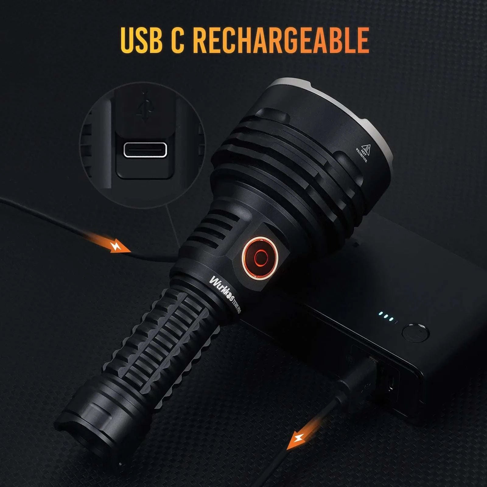 Wurkkos TS30S Pro 6000lm Tactical Flashlight 1086m USB-C Power Bank-5700K / Poland