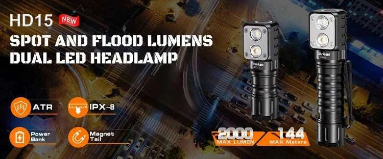 Wurkkos TS30S Pro 6000lm Tactical Flashlight 1086m USB-C Power Bank-5700K / Poland