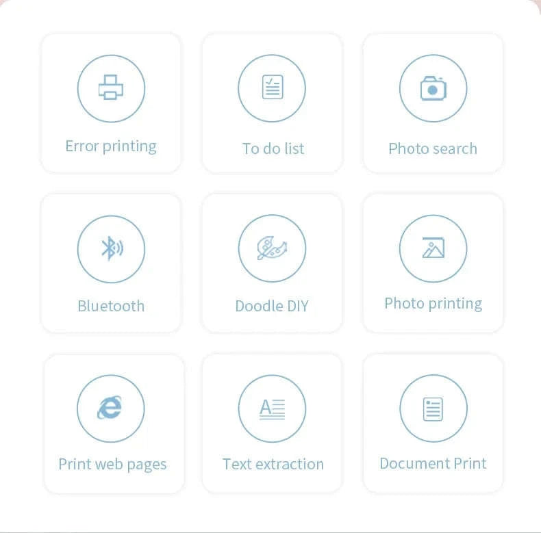 X6 Mini Thermal Printer for Portable Inkless Label & Photo Printing-Pink-set 5