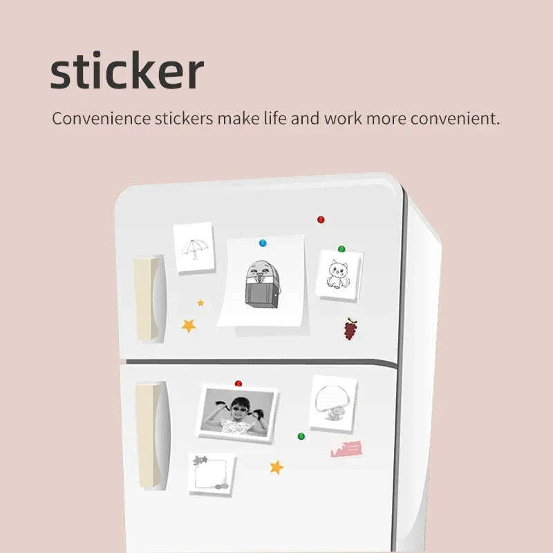 X6 Mini Thermal Printer for Portable Inkless Label & Photo Printing-Pink-set 5