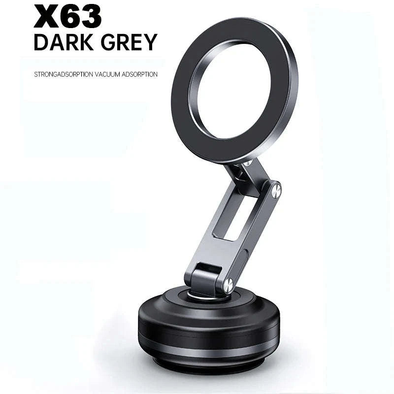X93 Magnetic Car Phone Holder – 360° Rotation & Strong Suction-X63 Dark Grey