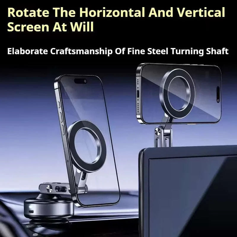 X93 Magnetic Car Phone Holder – 360° Rotation & Strong Suction-X63 Dark Grey