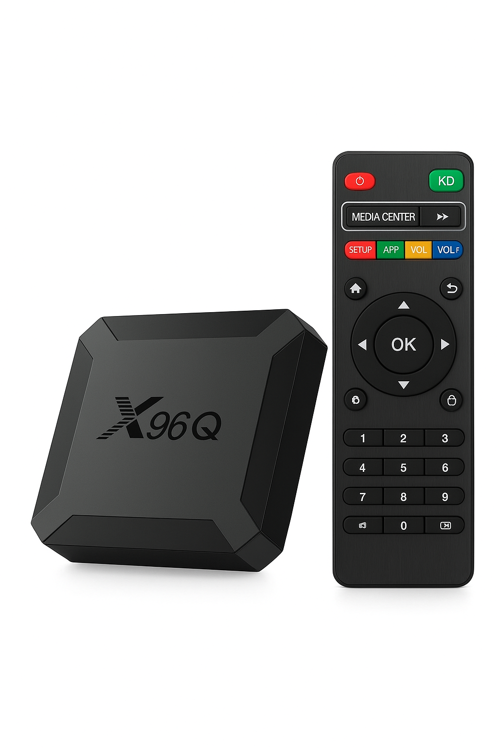 Boîtier TV Android 10 X96Q Allwinner H313 Quad Core 4K Smart Media Player 1 Go 2 Go de RAM 8 Go 16 Go ROM WiFi Ethernet Sortie AV Set Top Box pour Old TV Décodeur IPTV