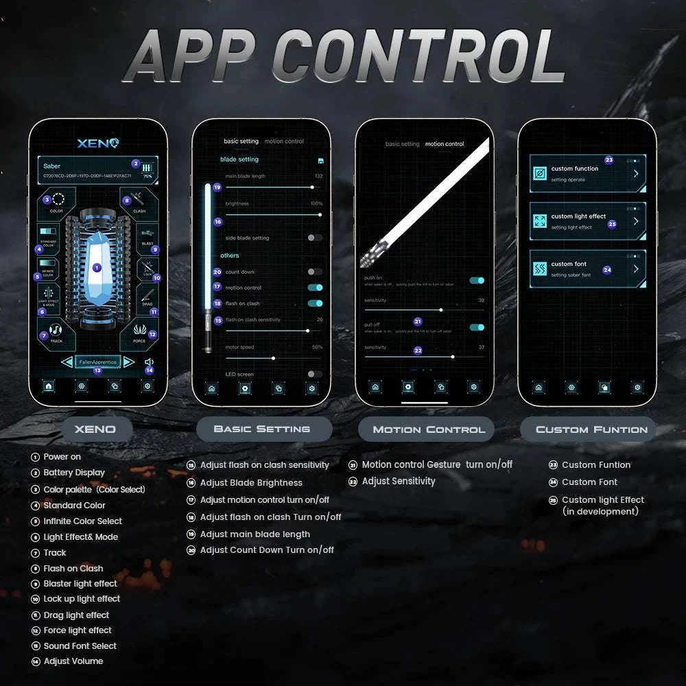 Xenopixel 3.0 Lightsaber – Smooth Swing, App Control, Color Change-XENO3.0 / United States