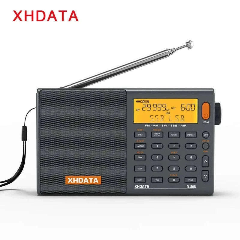 XHDATA D-808 Multiband Portable Radio with SSB, AIR & DSP Tuning-XHDATA-Gray / GERMANY