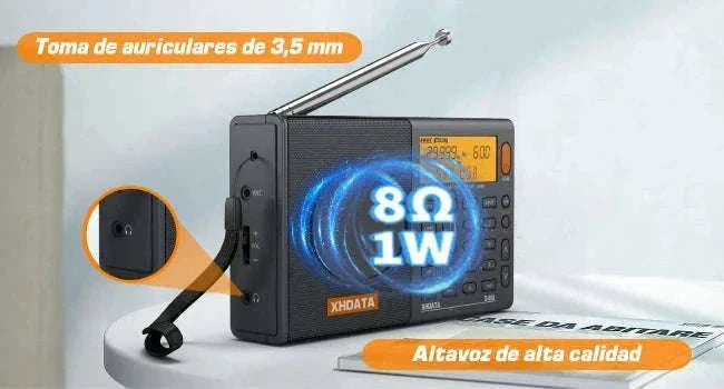 XHDATA D-808 Multiband Portable Radio with SSB, AIR & DSP Tuning-XHDATA-Gray / GERMANY