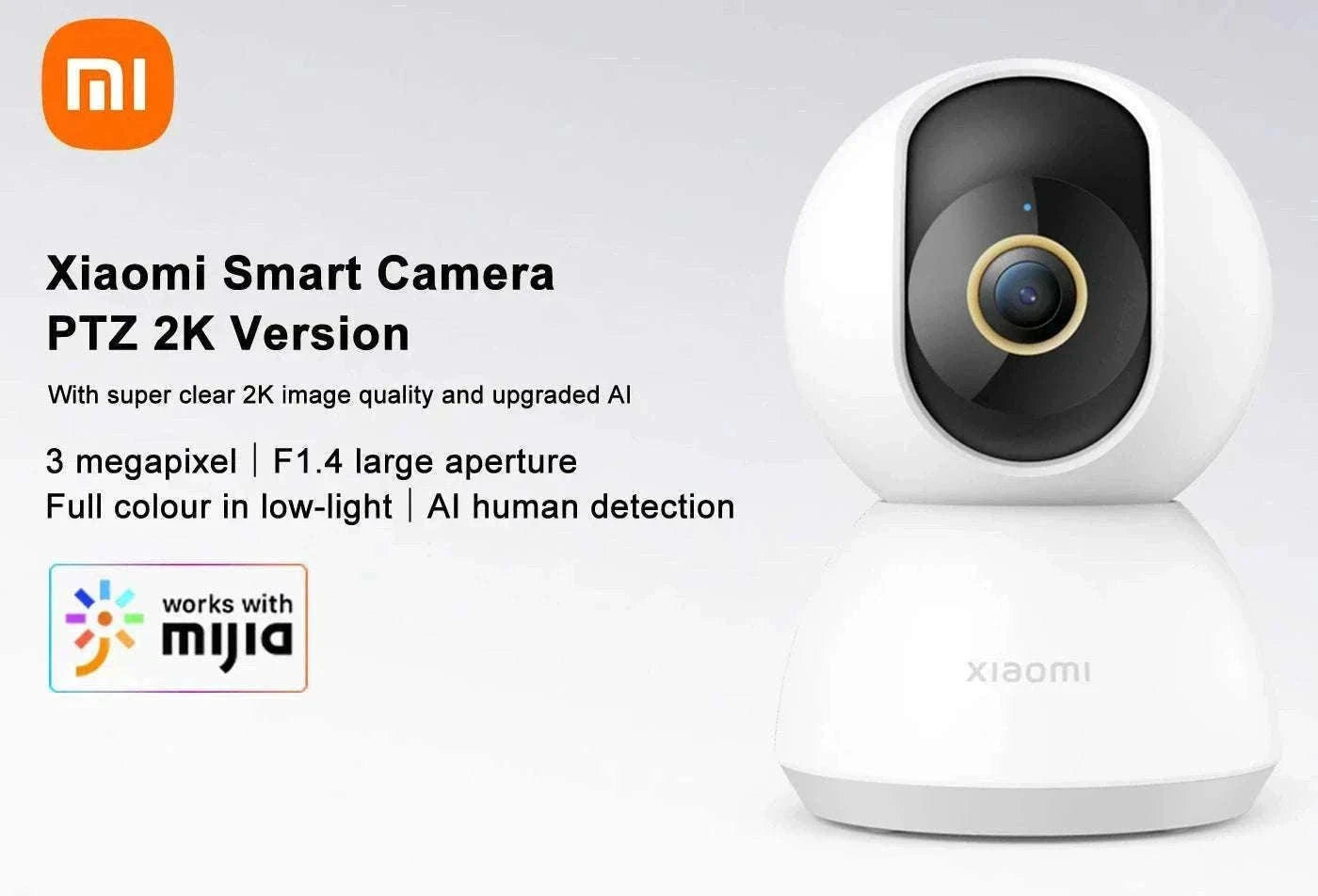 Xiaomi 2K Indoor Smart Camera 360° WiFi Baby Monitor Security Cam-Add AU Adapter
