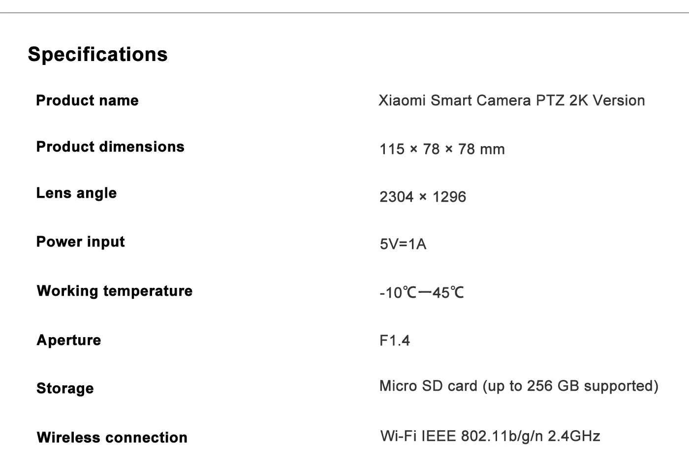 Xiaomi 2K Indoor Smart Camera 360° WiFi Baby Monitor Security Cam-Add AU Adapter
