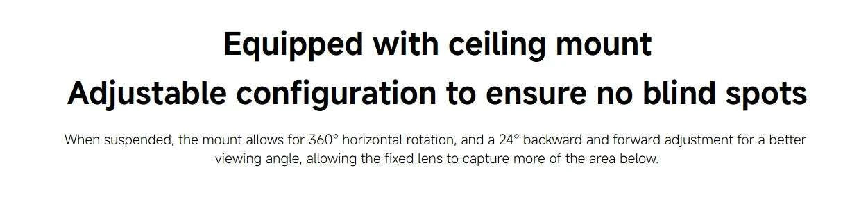 Xiaomi C300 Dual Lens Smart Camera 360° AI WiFi 6 Home Security-Add UK Adapter