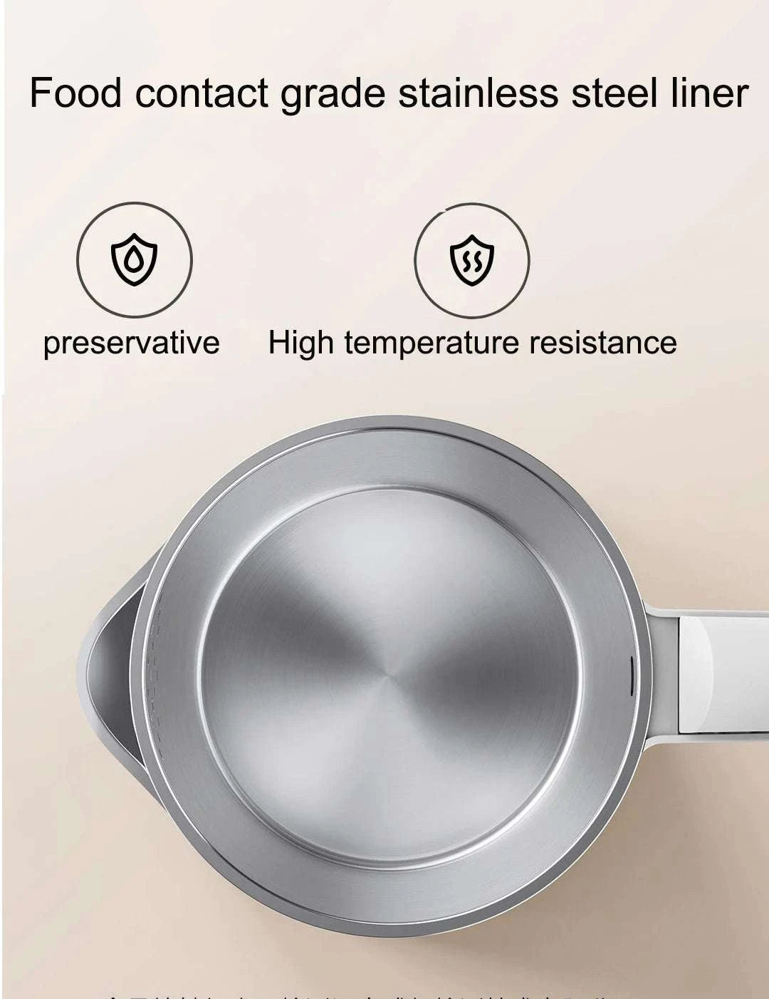 Xiaomi Electric Kettle 1.5L 1500W Fast Boil Stainless Steel-220V white N1 / AU / China Mainland