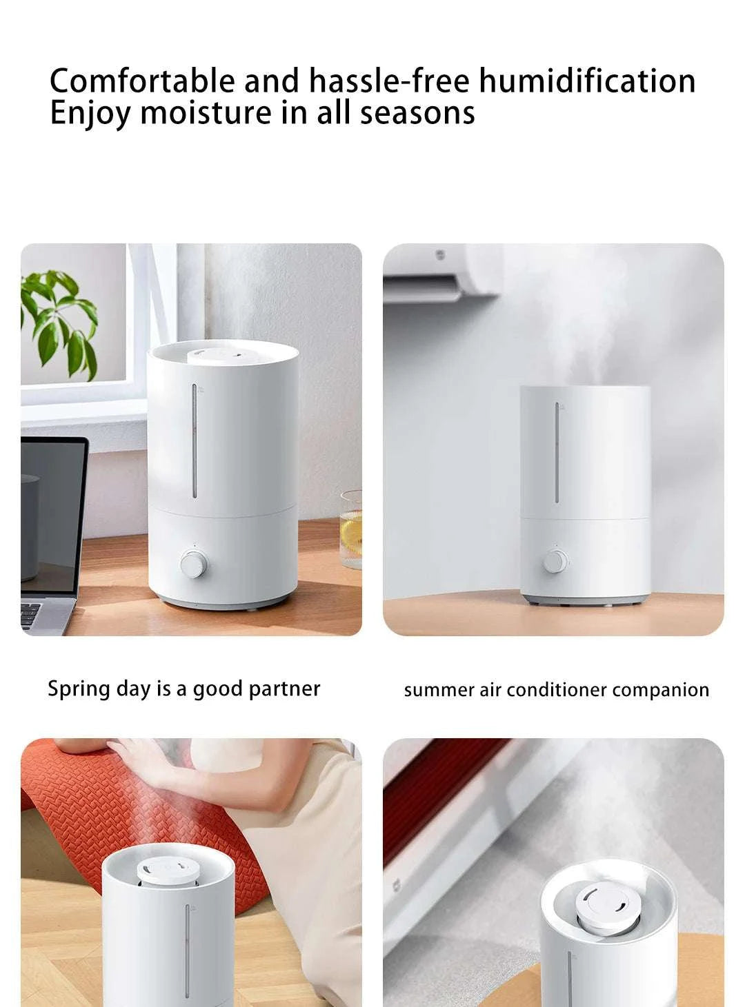 Xiaomi Humidifier 2 4L Quiet Mist Air Humidity Control 300mL/h-WHITE / EU
