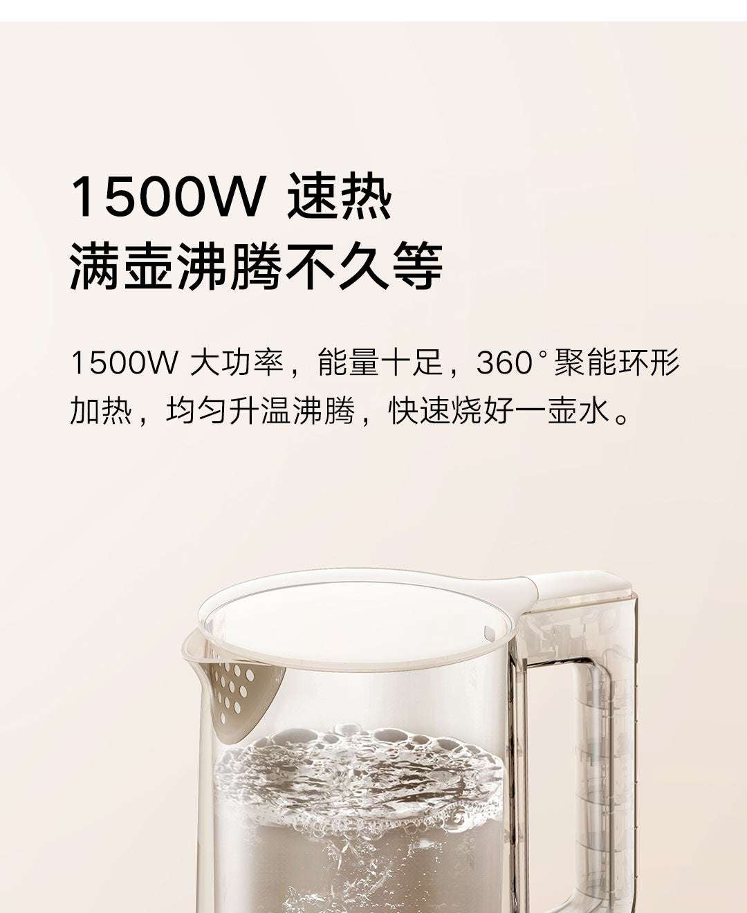 Xiaomi Mi Electric Kettle N1 1.5L 1500W Fast Boil Double-Layer-WHITE / UK