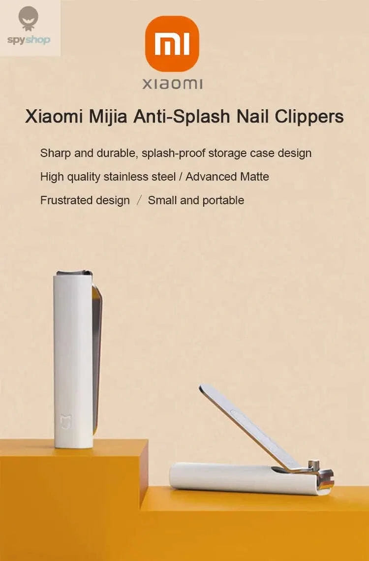 Xiaomi Mijia Anti-Splash Nail Clipper – Precision Stainless Steel with Storage Case-Default Title