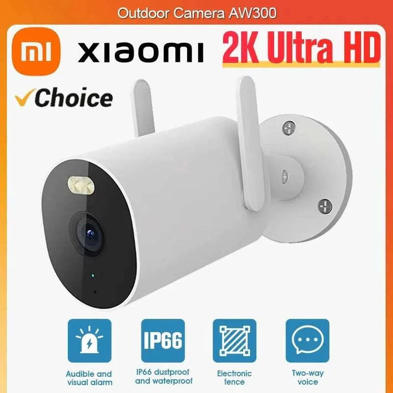 Xiaomi Outdoor Camera AW300 2K WiFi Security Cam Night Vision IP66-Chinese Version / US Plug
