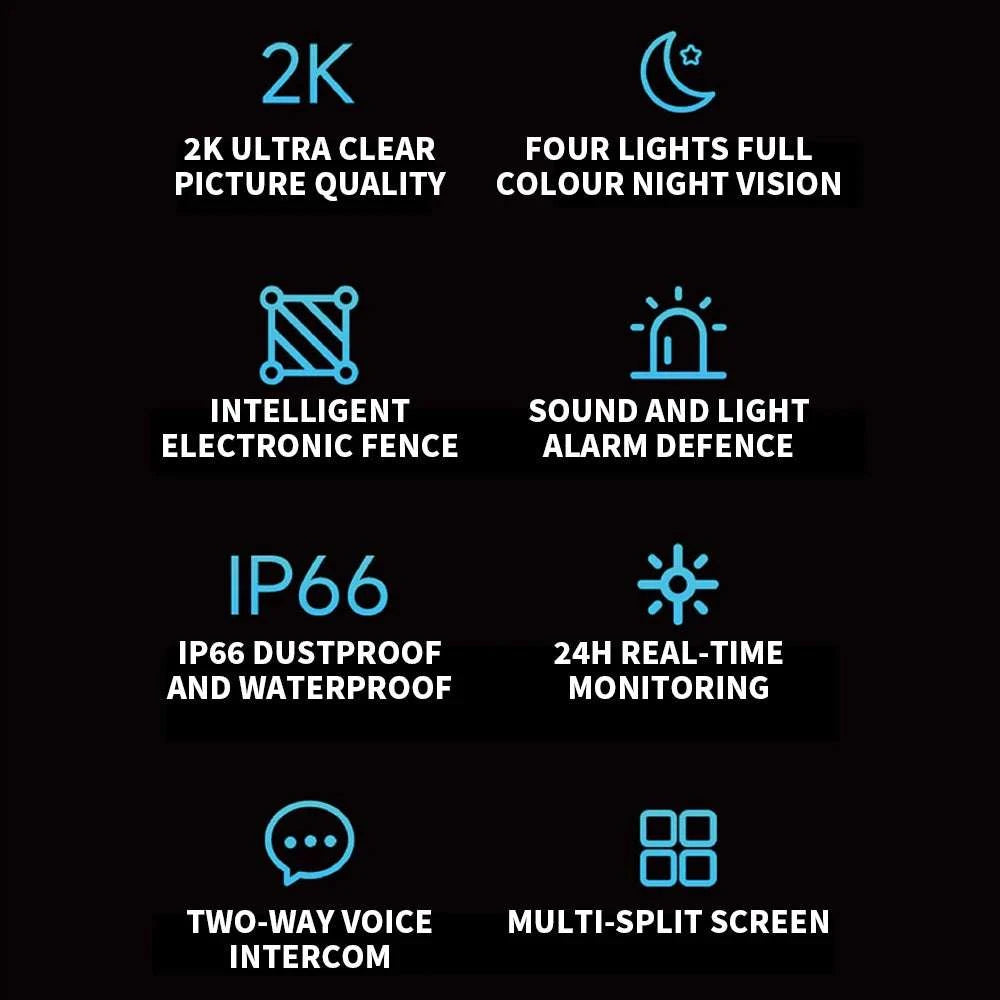 Xiaomi Outdoor Camera AW300 2K WiFi Security Cam Night Vision IP66-Chinese Version / US Plug