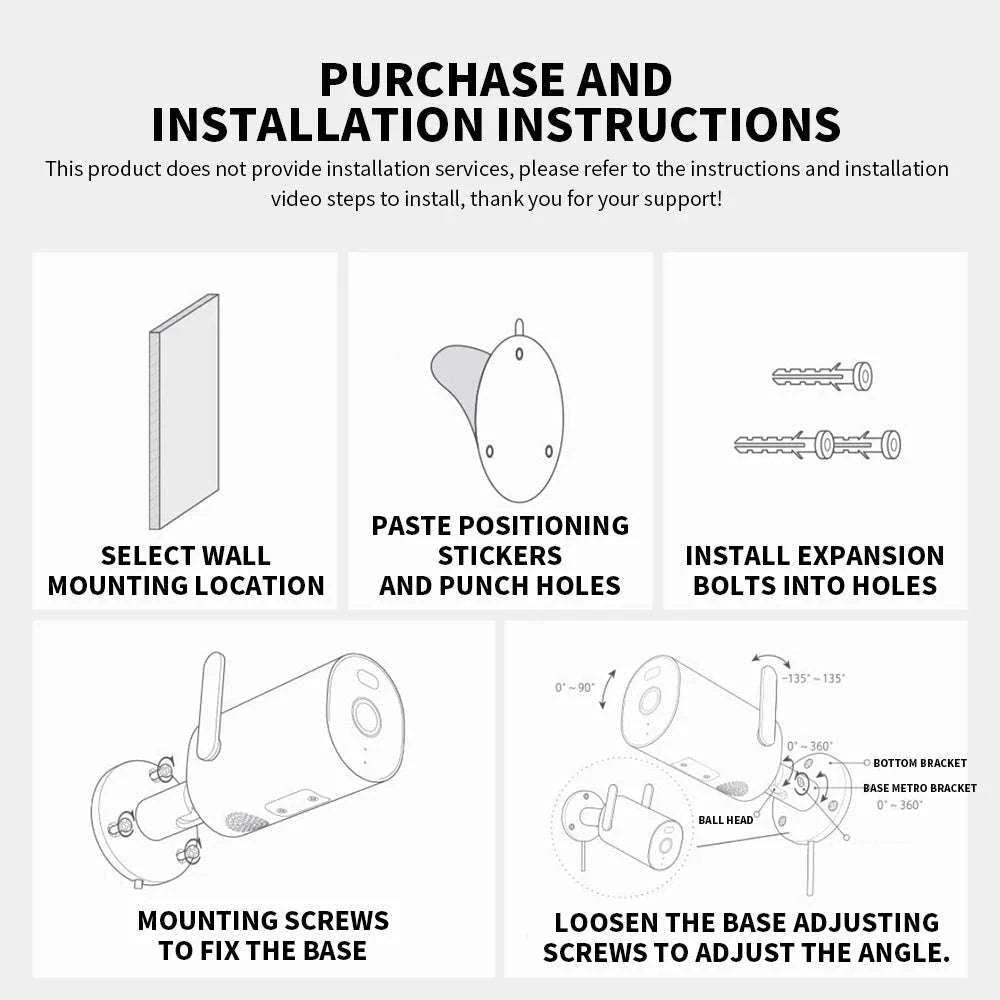 Xiaomi Outdoor Camera AW300 2K WiFi Security Cam Night Vision IP66-Chinese Version / US Plug