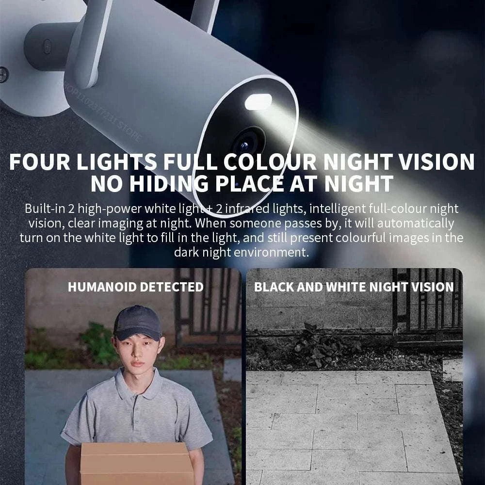 Xiaomi Outdoor Camera AW300 2K WiFi Security Cam Night Vision IP66-Chinese Version / US Plug