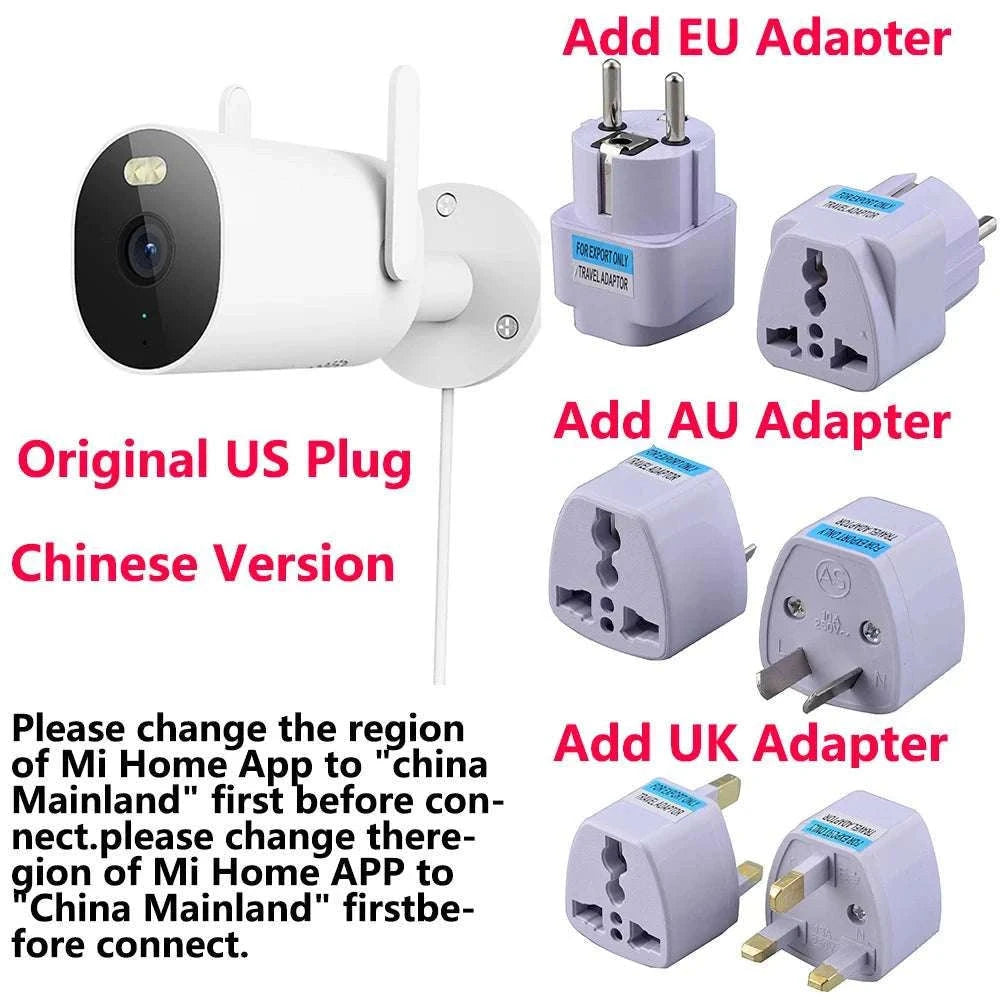 Xiaomi Outdoor Camera AW300 2K WiFi Security Cam Night Vision IP66-Chinese Version / US Plug
