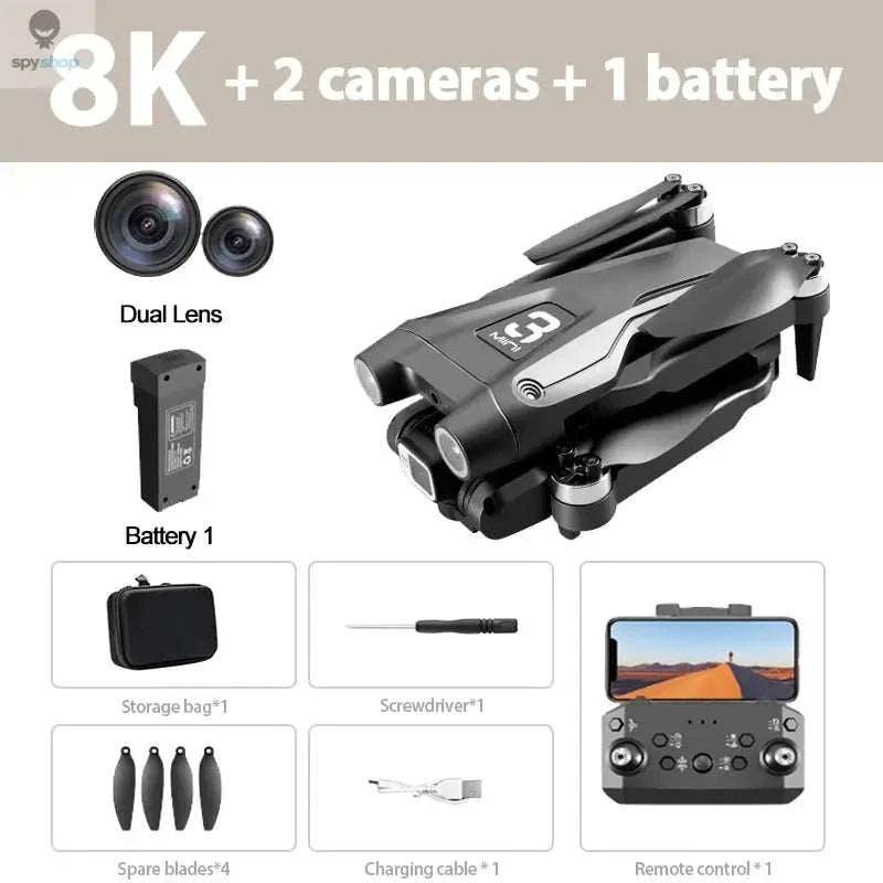 Xiaomi Z908 Pro 8K Drone ESC Professional Quadcopter-Black-4K-2S-battery1
