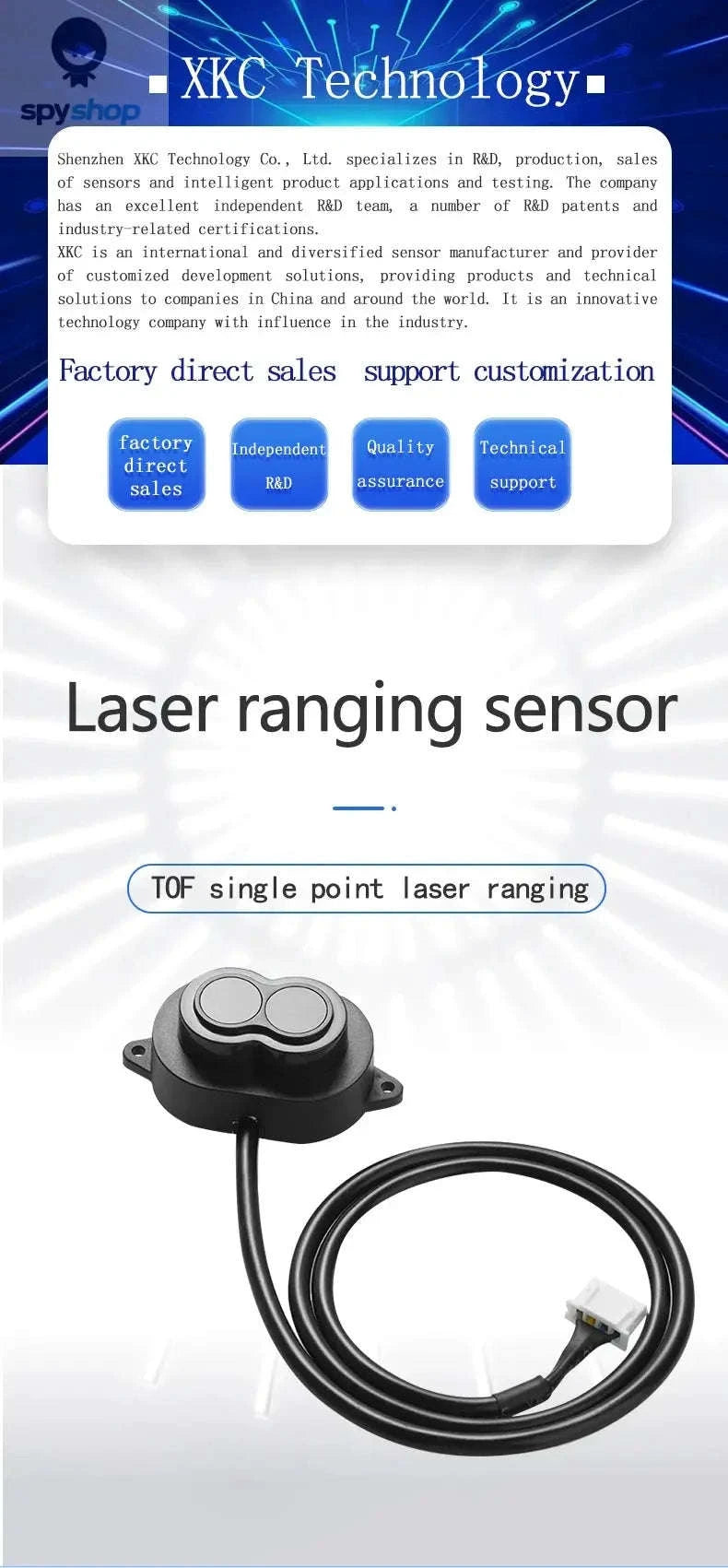XKC-KL800 High Precision Laser Distance Sensor-XKC-KL800-UART