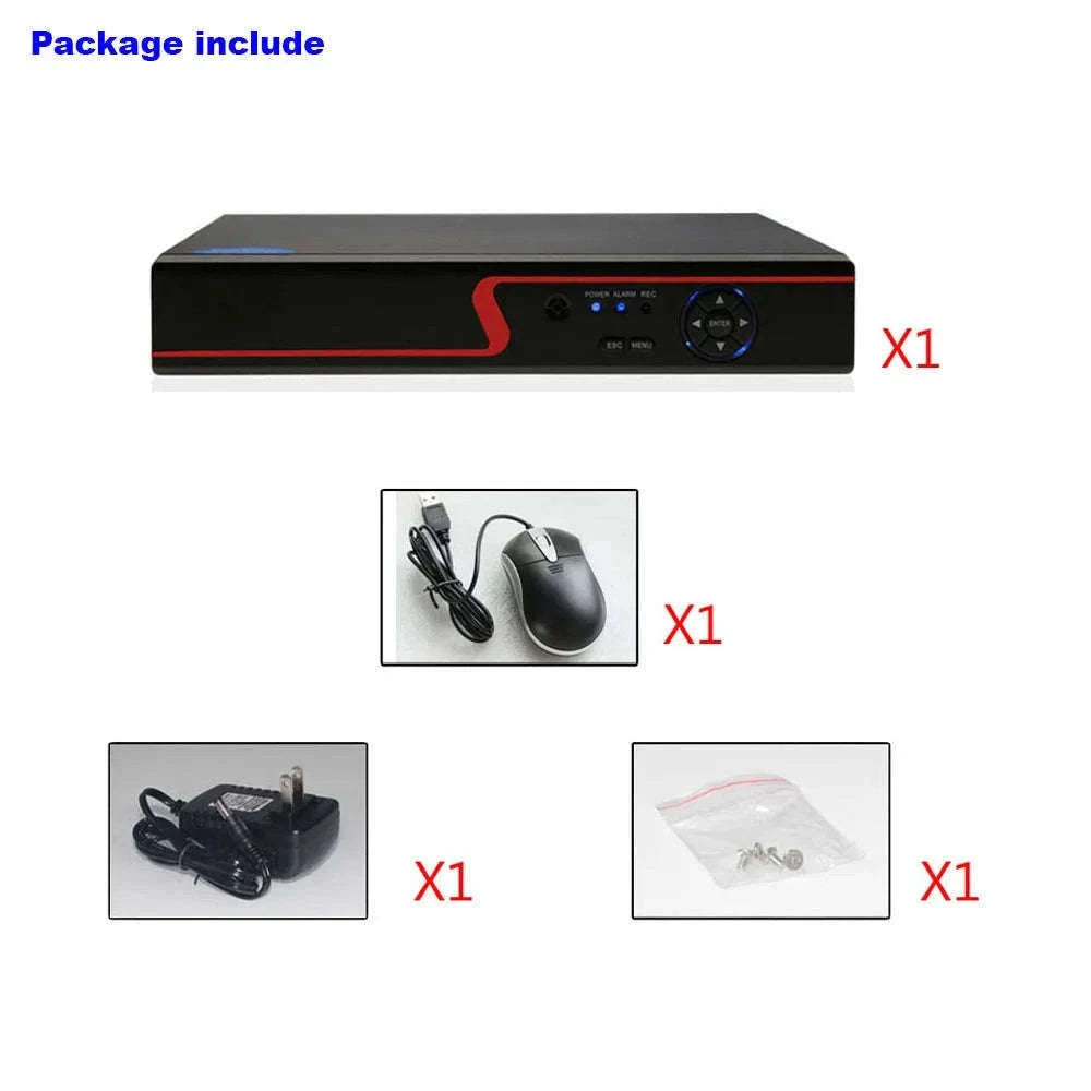 Xmeye Smart DVR/NVR Video Recorder for Clear Security Monitoring-8CH / None / EU Plug
