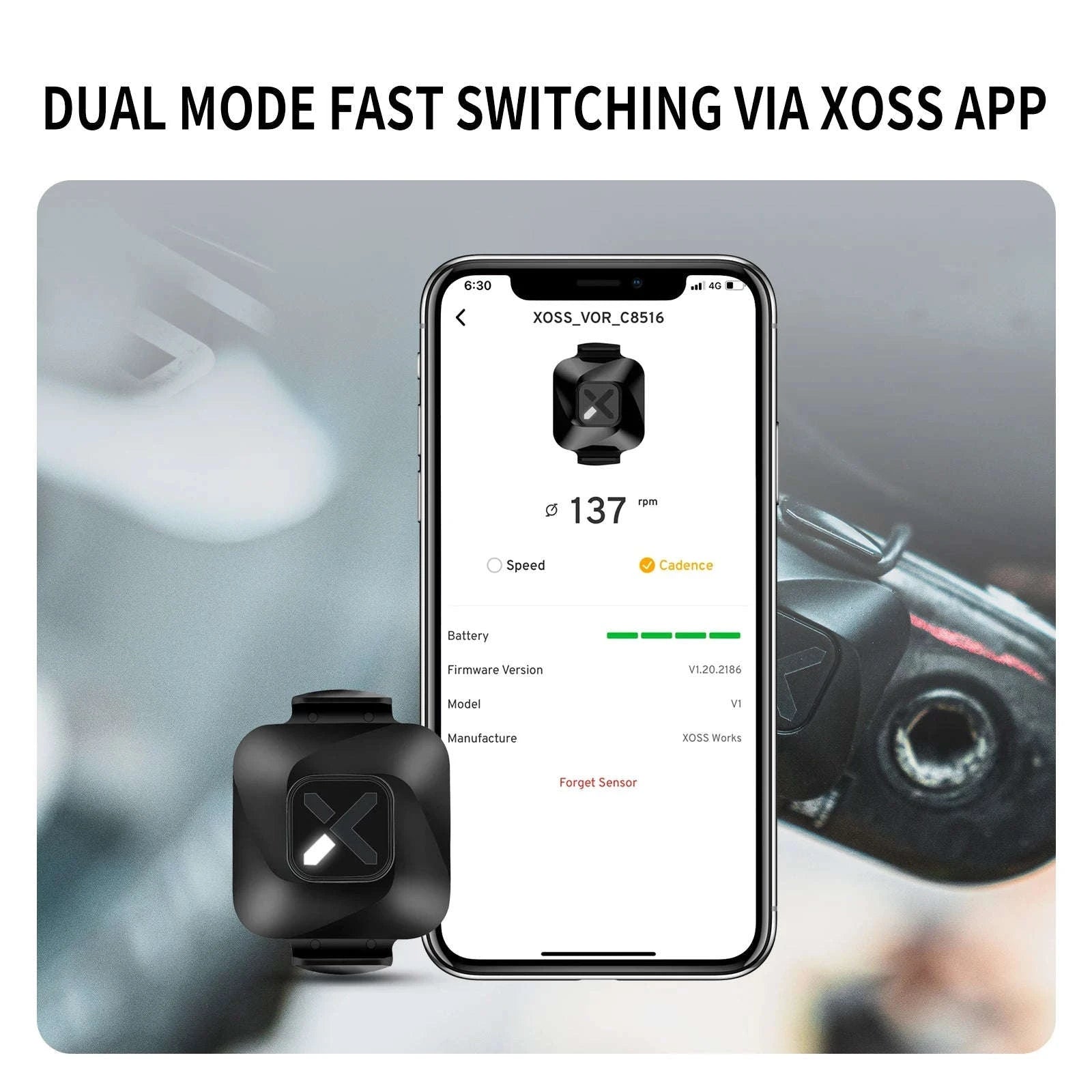 XOSS Vortex Speed & Cadence Sensor for Bike Computer-X2PRO n 2 VORTEX