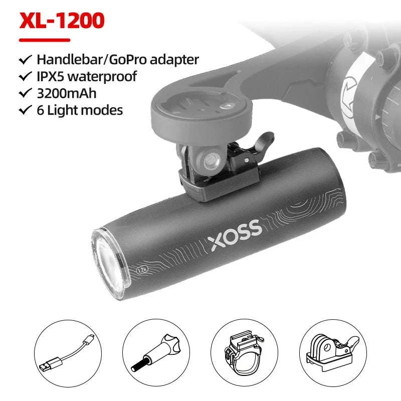 XOSS XL1200 Bike Headlight-XL1200 n Mount