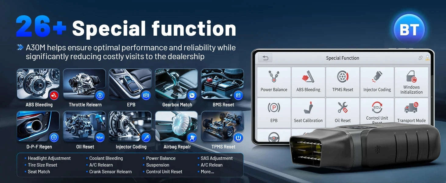 XTOOL A30M OBD2 Scanner Bluetooth Diagnostic Tool-XTOOL A30M / france