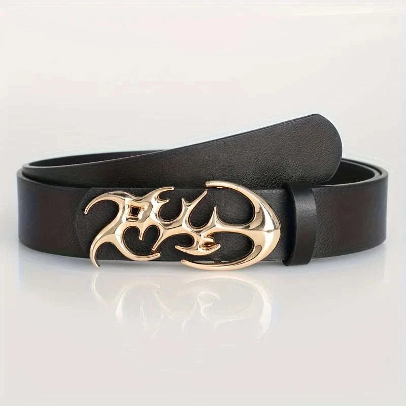 Y2K Hollow Punk Belt – Stylish PU Leather Unisex Accessory-Style-D / 110cm