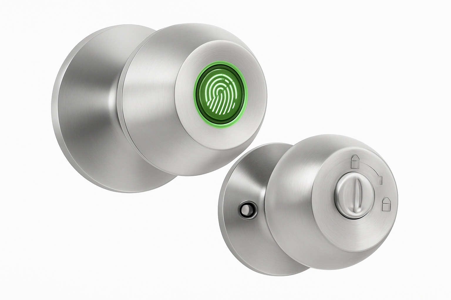 Smart Fingerprint Door Lock Knob with App Control, Password, Key Unlock and Auto Lock