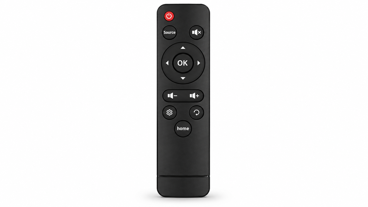 YG300 projector remote on white background