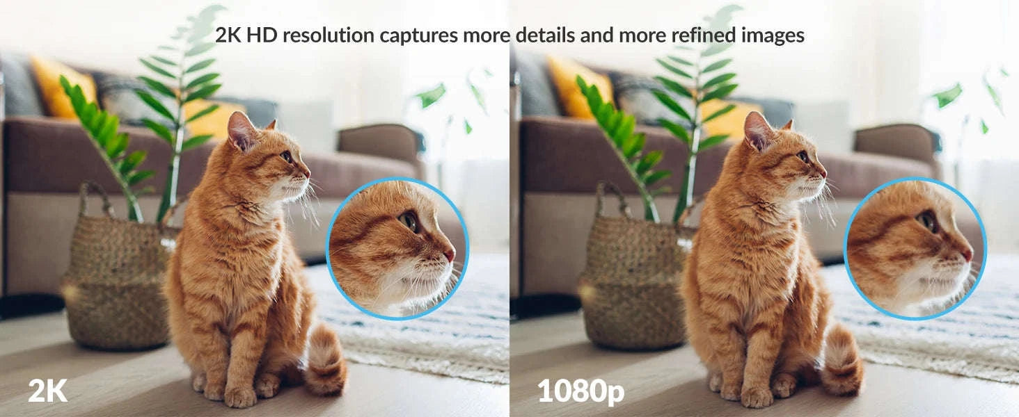 YI 2K 3MP Indoor Security Camera with Night Vision & AI Detection-2pcs / EU Plug / China Mainland