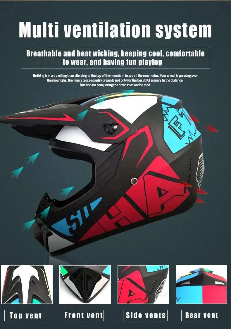 Youth Motocross & Dirt Bike Helmet for Young Riders, DOT Certified-G / S