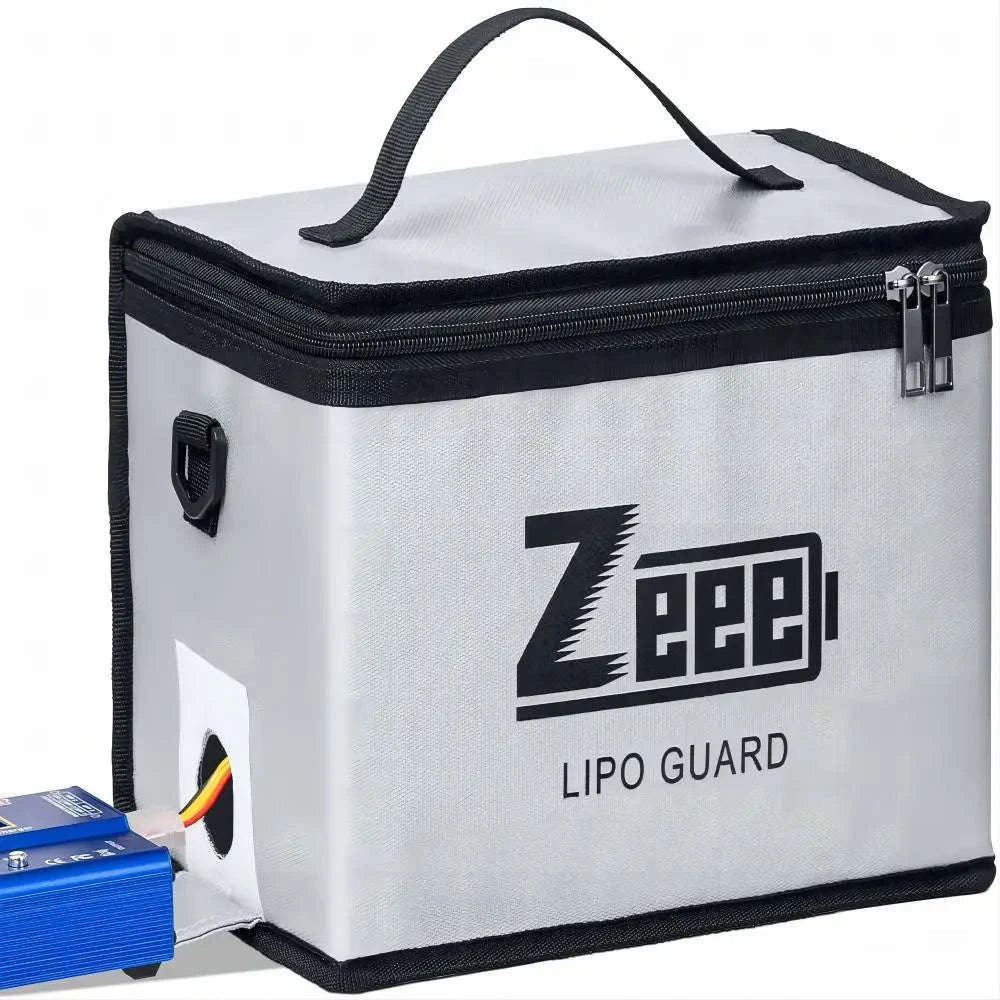 Zeee Lipo Safety Bag Fireproof Adjustable 10‑Cell Battery Storage Pouch-10 Cells / United States