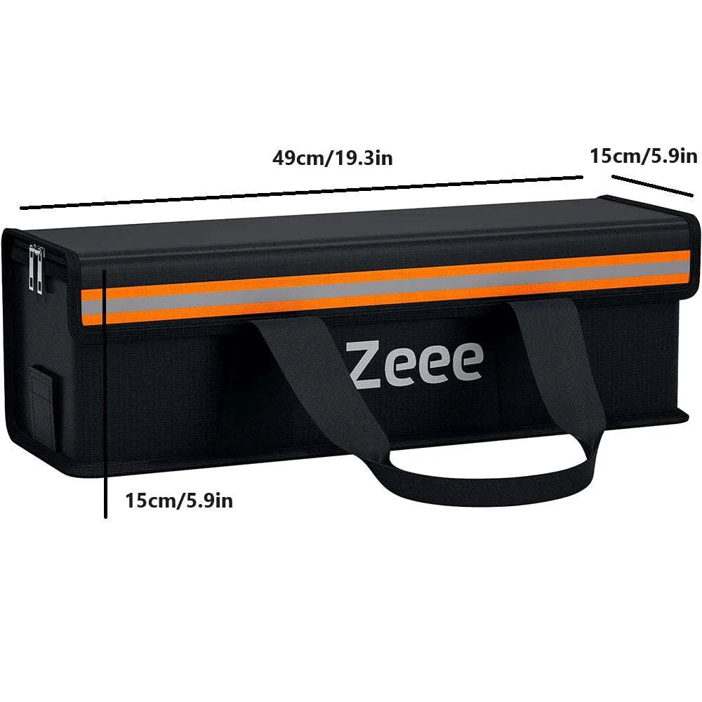 Zeee LiPo Safety Bag Fireproof Battery Storage Case-Long / United States