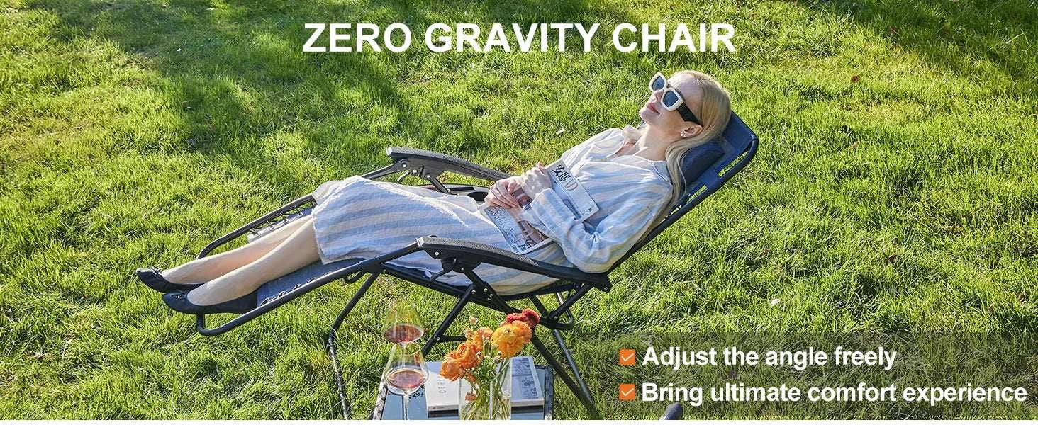 Zero Gravity Recliner Chairs Set of 2 with Tray & Adjustable Headrest-black / United States