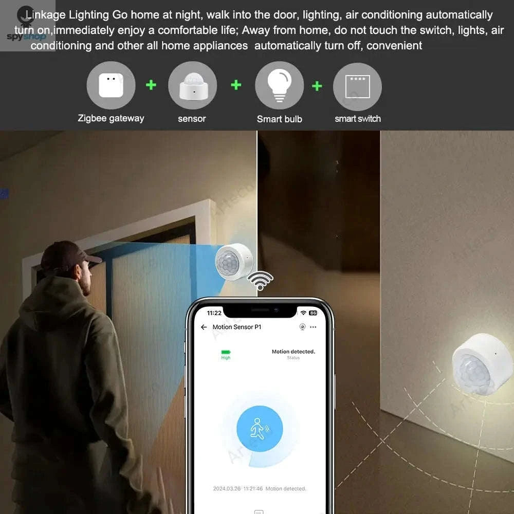 Zigbee 3.0 PIR Motion Sensor Detector-1 Sensor 1 Stand
